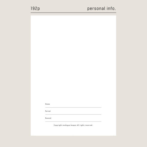 Analogue Keepers A6 MILKY Way LOGUE Book 2.5mm GRID Planner Undated Planner Daily Planner 100gsm Dairy Freestyle Notebook | 192 Pages