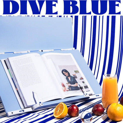 MOTEMOTE DIVE BLUE Two Tiered Reading Table Desktop Table Notebook Table Reading Desk Planner Table Add More Desk Space | Width 60cm 23.66"