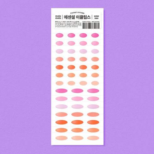 MOTEMOTE ESSENTIAL SPREAD Transparent Highlight Stickers No Smear Highlight Pocket Stickers Line Stickers One Line Highlight | 170 X 65mm