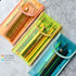 PLEPIC TWINKLE Clear Neon ORANGE Pen Case Pencil Case Storage Case Durable Pen Case Storage Case Clear Testing Case | 193 X 93mm