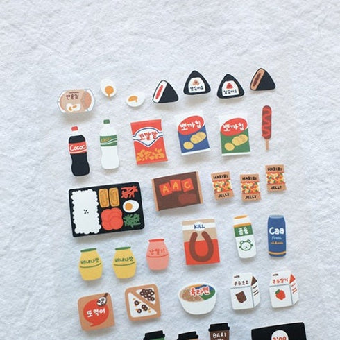 Suatelier SEE YOU PVC Transparent Stickers Planner Stickers Food Stickers Sushi Stickers Onigiri Stickers Ramen Stickers Milk | 1140