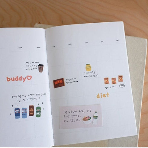 Suatelier SEE YOU PVC Transparent Stickers Planner Stickers Food Stickers Sushi Stickers Onigiri Stickers Ramen Stickers Milk | 1140