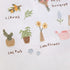 Suatelier FLOWER CAFÉ PVC Transparent Stickers Planner Stickers Flower Stickers Plant Stickers Bouquet Stickers Planting Stickers | 1142