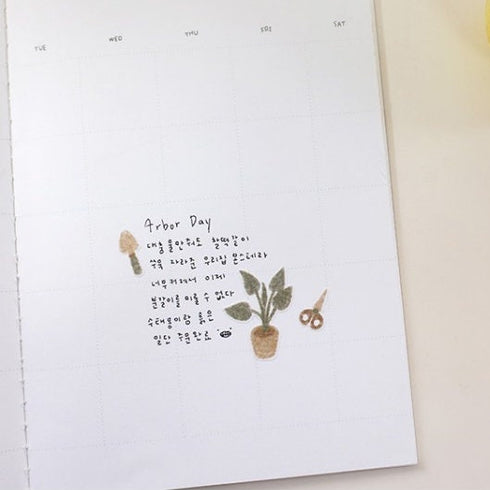 Suatelier FLOWER CAFÉ PVC Transparent Stickers Planner Stickers Flower Stickers Plant Stickers Bouquet Stickers Planting Stickers | 1142