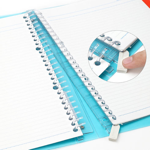 MARUMAN SESSiONS LIGHT BLUE B5 Binder Stufy Binder Subject Binder Index Tabs Binder Lay Flat BInder | F310 120 Sheet Capacity