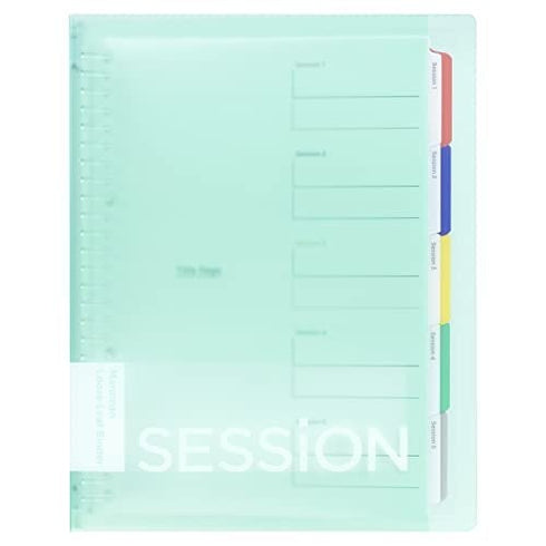 MARUMAN SESSiONS LIGHT PURPLE B5 Binder Stufy Binder Subject Binder Index Tabs Binder Lay Flat BInder | F310 120 Sheet Capacity