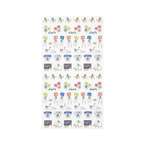 Midori OJISAN CHEERING Sticker Transparent Sticker Clear Stickers PET Sticker Achievement Sticker Old Man Sticker | 2385