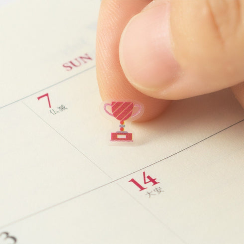 Midori AWARD ACHIEVEMENT Sticker Trophy Sticker Blue Ribbon Sticker Transparent Sticker Clear Sticker PET Sticker Achievement Sticker | 2386