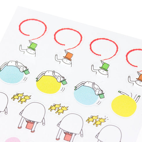 Midori ANIMAL ACHIEVEMENT Sticker Trophy Sticker Flag Sticker Transparent Sticker Clear Sticker PET Sticker Achievement Sticker | 2275
