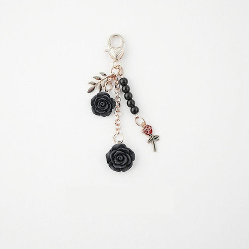 Japanese Clear PALE PINK ROSE Gold Bara 淡いピンクのバラ Black Rose Planner Charm Good Luck Notebook Charm Gothic Charm | 2.5 X .039 Inches