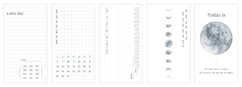 MU Lifestyle Many MOONS Dyeing Tracing Paper Ephemera Vellum Paper Watercolor Paper Translucent Paper Planner Paper Scrapbooking | DTP-017