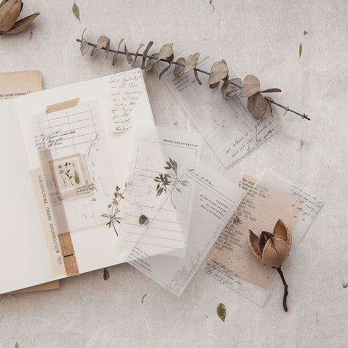 MU Lifestyle Daily LIFE Dyeing Tracing Paper Ephemera Vellum Paper Watercolor Paper Translucent Paper Planner Paper Scrapbooking | DTP-018