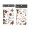 MU Lifestyle HOLIDAY Print-On Stickers Poinsettia Bells Stockings Ornaments Rub-On Stickers Transfer Stickers Translucent Stickers | 1014