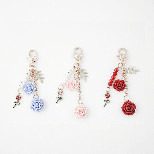 Japanese Clear PALE PINK ROSE Gold Bara 淡いピンクのバラ Black Rose Planner Charm Good Luck Notebook Charm Gothic Charm | 2.5 X .039 Inches