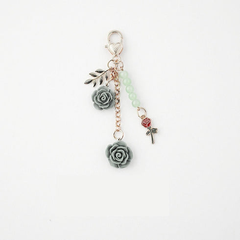 Japanese RED ROSE Black Bara 赤いバラ Black Rose Planner Charm Good Luck Charm Notebook Charm Purse Charm Gothic Charm | 2.5 X .039 Inches