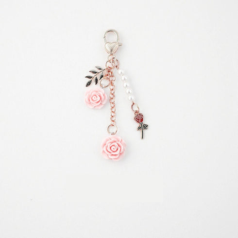 Japanese Clear DARK PINK ROSE Gold Bara 濃いピンクのバラ Black Rose Planner Charm Good Luck Notebook Charm Gothic Charm | 2.5 X .039 Inches