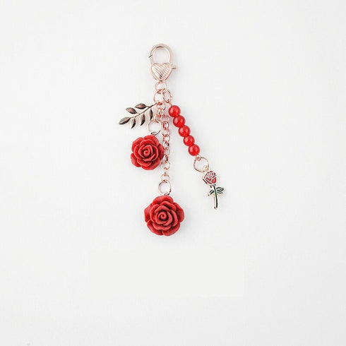 Japanese RED ROSE Black Bara 赤いバラ Black Rose Planner Charm Good Luck Charm Notebook Charm Purse Charm Gothic Charm | 2.5 X .039 Inches