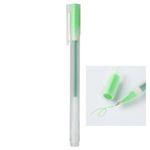 MUJI Japan GREEN Gel Ink Cap Type Ballpoint Pen 0.38mm Muji Gel Pen Smooth Gel Pen Artrist Drawing Pen Anime Pen Fine Line | 0.38mm