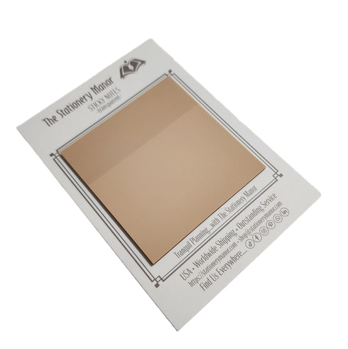 NEUTRAL TONES Translucent Transparent PET Color Vellum Sticky Notes 3 X 3 | One Pad 50 sheets