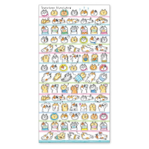 Mind Wave Seals NYANSUKE'S EVERYDAY Stickers GOROGORO Seals Bujo Tiny Stickers | 77729