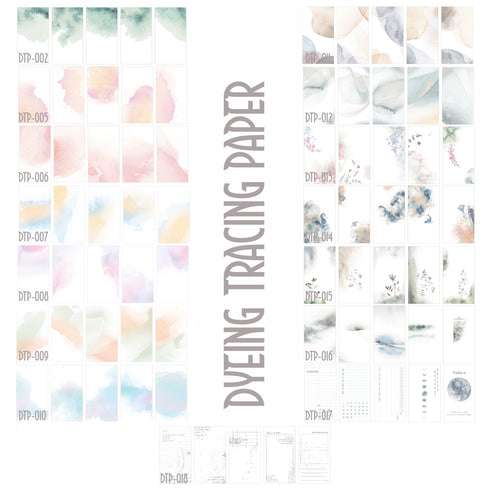 MU Lifestyle Many MOONS Dyeing Tracing Paper Ephemera Vellum Paper Watercolor Paper Translucent Paper Planner Paper Scrapbooking | DTP-017