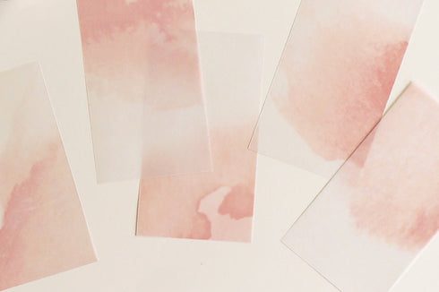 MU Lifestyle CRIMSON Waves Dyeing Tracing Paper Ephemera Vellum Paper Watercolor Paper Translucent Paper Planner Paper Scrapbook | DTP-006