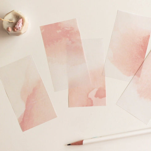 MU Lifestyle CRIMSON Waves Dyeing Tracing Paper Ephemera Vellum Paper Watercolor Paper Translucent Paper Planner Paper Scrapbook | DTP-006