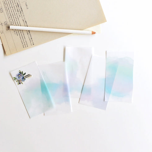 MU Lifestyle TEAL Mist Dyeing Tracing Paper Ephemera Vellum Paper Watercolor Paper Translucent Paper Planner Paper Scrapbook | DTP-010