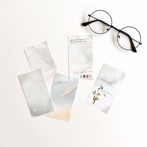 MU Lifestyle SILVER Gold Shimmer Dyeing Tracing Paper Ephemera Vellum Paper Watercolor Paper Translucent Paper Planner Paper | DTP-012