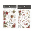 MU Lifestyle HOLIDAY Print-On Stickers Poinsettia Bells Stockings Ornaments Rub-On Stickers Transfer Stickers Translucent Stickers | 1014