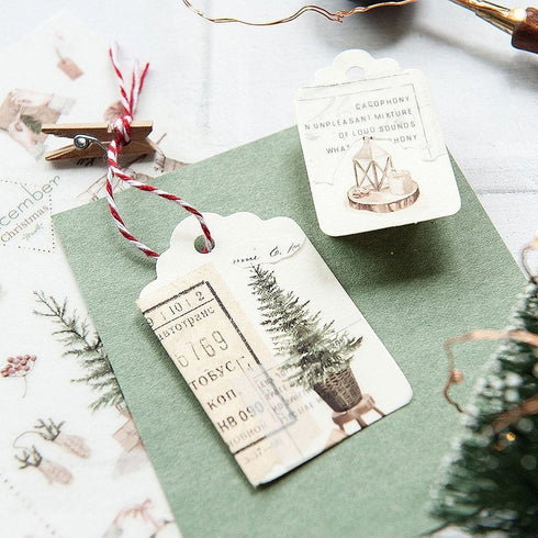 MU Lifestyle HOLIDAY Print-On Stickers Fireplace Stocking Scarf Ornaments Rub-On Stickers Transfer Stickers Translucent Stickers | 1016