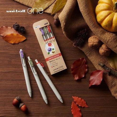 Uni-Ball One AUTUMN SET Modern Limited Edition 0.38 Color Gel Pen Set Knock Pen Gel Ink Pen Set | UMN-S-38 G3C