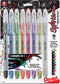 Pentel SPARKLE POP Metallic Gel Pen 1.0mm Bold Line Assorted Colors Pack of 8 Shimmering Ink | K91BP8M