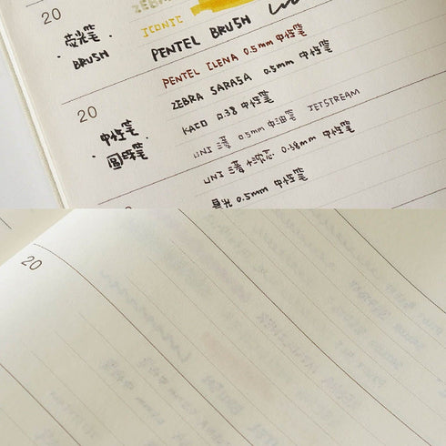 2023 Papermood Cream HARDCOVER FIVE YEAR Planner Tomoe River 52gsm Sanzen One Day Per Page Cousin Techo Planner Notebook Journal | 388 Pages