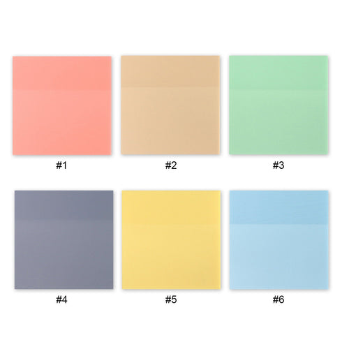 NEUTRAL TONES Translucent Transparent PET Color Vellum Sticky Notes 3 X 3 | One Pad 50 sheets