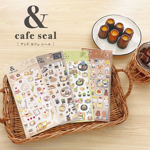 Mind Wave Seals PURE CAFÉ Stickers Pancakes Coffee Avocado Toast Breakfast Seals Bujo Tiny Stickers | 80897