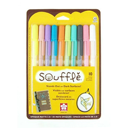 Sakura Gelly Roll Ballsign SOUFFLE 1.0mm Gel Ink Waterproof 3D Liquid Pen 10 Color Set | 58350