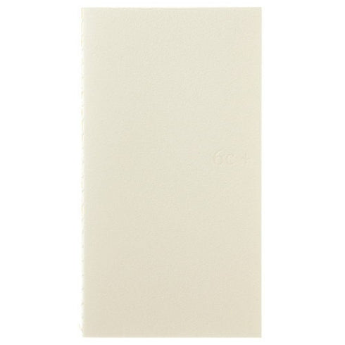 6C+ System B6 SLIM BLANK 84.3gsm Cream Paper with CREAM Cover Fountain Pen Friendly Paper B6 Notebook Pastel Notebook | 64 Pgs