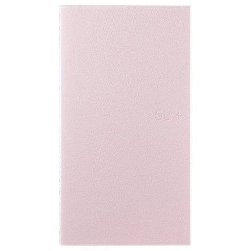 6C+ System B6 SLIM 7mm RULED 84.3gsm Cream Paper with PINK Cover Fountain Pen Friendly Paper B6 Notebook Pastel Notebook | 64 Pgs