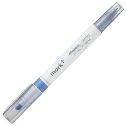 Kokuyo Mark+ GREEN Plus GRAY Two Way Highlighter and Gray Pen Two Way Highlighter Double Sided Highlighter | PM-MT201GM