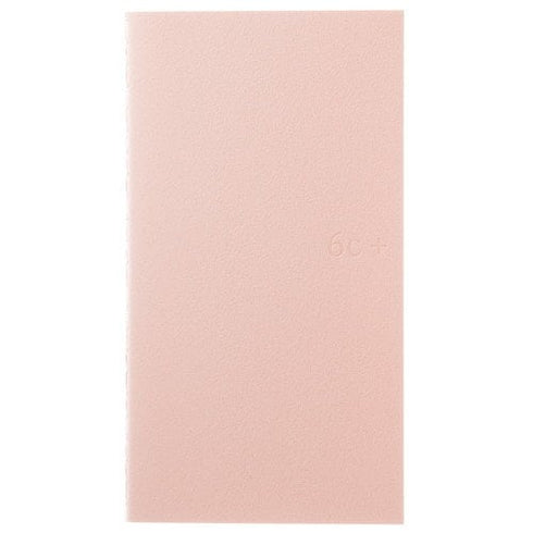 6C+ System B6 SLIM 7mm RULED 84.3gsm Cream Paper with PINK Cover Fountain Pen Friendly Paper B6 Notebook Pastel Notebook | 64 Pgs