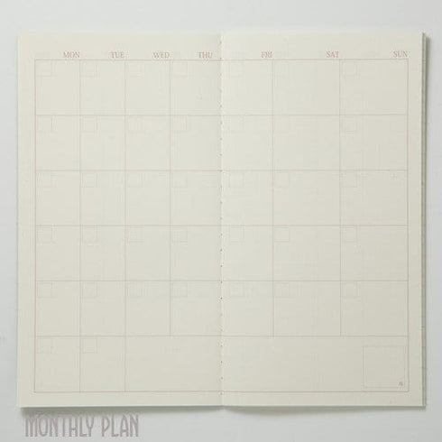 6C+ System B6 SLIM 5mm GRID 84.3gsm Cream Paper with PEACH Cover Fountain Pen Friendly Paper B6 Notebook Pastel Notebook | 64 Pgs