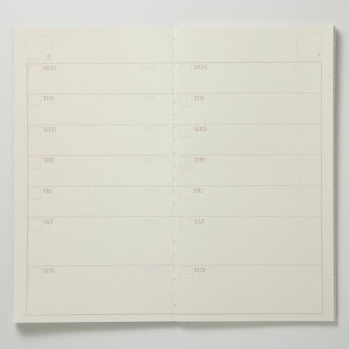 6C+ System B6 SLIM 5mm GRID 84.3gsm Cream Paper with PEACH Cover Fountain Pen Friendly Paper B6 Notebook Pastel Notebook | 64 Pgs