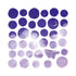 RyuRyu Japan NIGHT LIFE Color WASHI Dots Washi Stickers Translucent Stickers Transparent Dots Color Dots Watercolor Dots | SoS-05 70 Dots