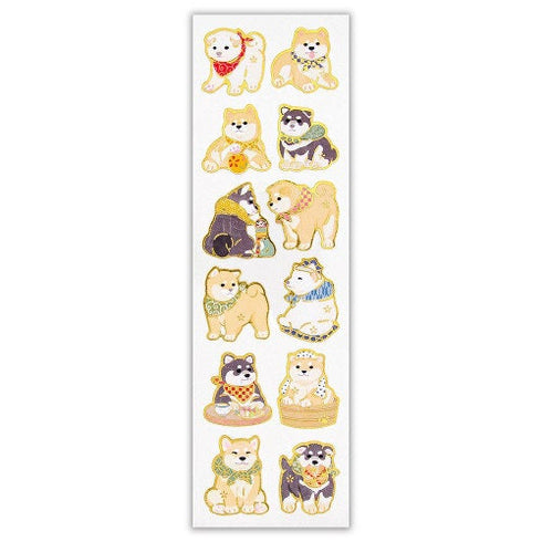 NB Co., Ltd Japan SHIBA INU Dog Sticker Gold Foil Sticker Planner Stickers Craft Stickers Embellishment Stickers | 5024115