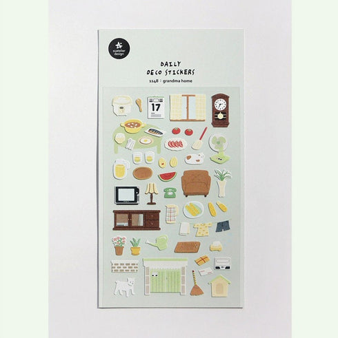 Suatelier GRANDMA'S HOME PVC Transparent Stickers Planner Stickers Farming Stickers Planting Stickers Growing Stickers | 1148