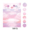 RyuRyu Japan DAWN SEA Color WASHI Dots Washi Stickers Translucent Stickers Transparent Dots Color Dots Watercolor Dots | SoS-01 70 Dots
