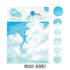 RyuRyu Japan DAWN SEA Color WASHI Dots Washi Stickers Translucent Stickers Transparent Dots Color Dots Watercolor Dots | SoS-01 70 Dots