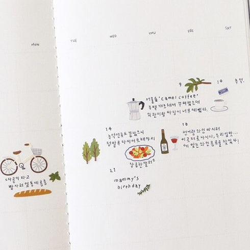 Suatelier IN The GARDEN PVC Transparent Stickers Planner Stickers Farming Stickers Planting Stickers Growing Stickers Picnic Sticker | 1147