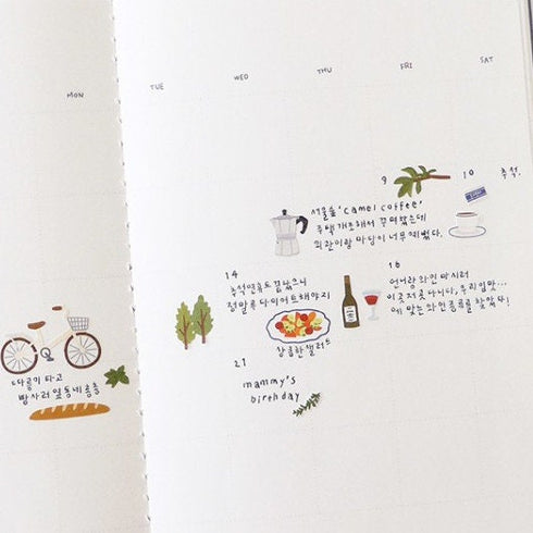 Suatelier IN The GARDEN PVC Transparent Stickers Planner Stickers Farming Stickers Planting Stickers Growing Stickers Picnic Sticker | 1147